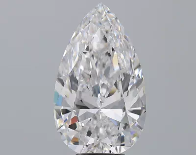 7.01ct D FL Rare Carat Ideal Cut Pear Diamond
