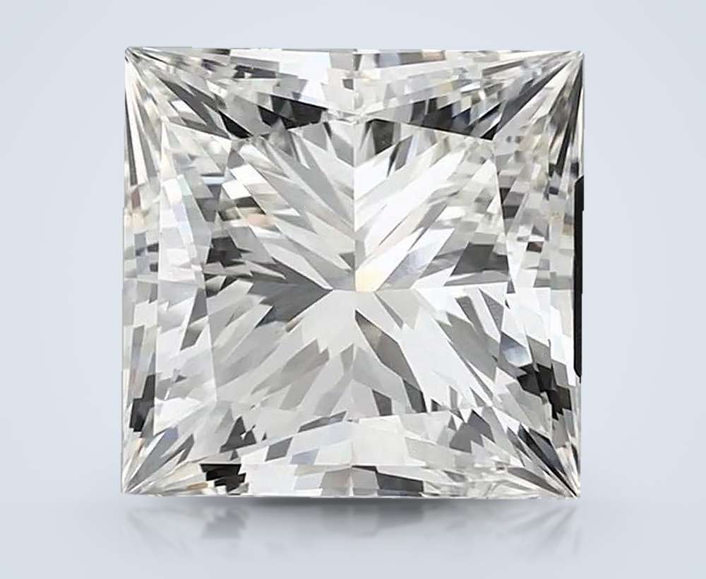 15.00ct I VVS2 Rare Carat Ideal Cut Princess Lab Grown Diamond