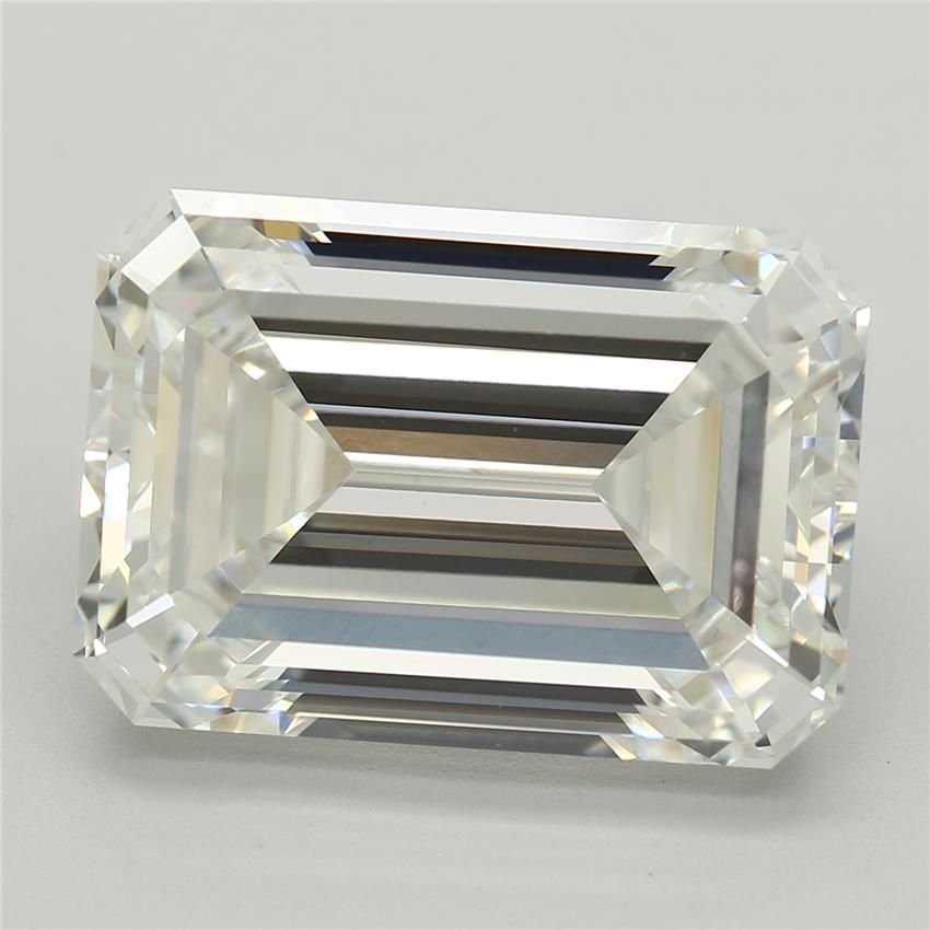 7.16ct F VVS2 Rare Carat Ideal Cut Emerald Lab Grown Diamond