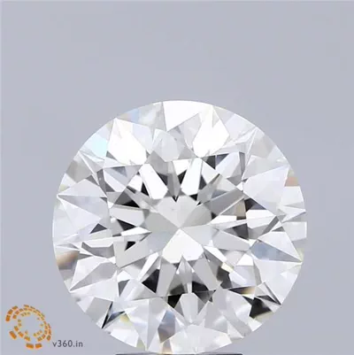5.02ct K SI2 Rare Carat Ideal Cut Round Diamond