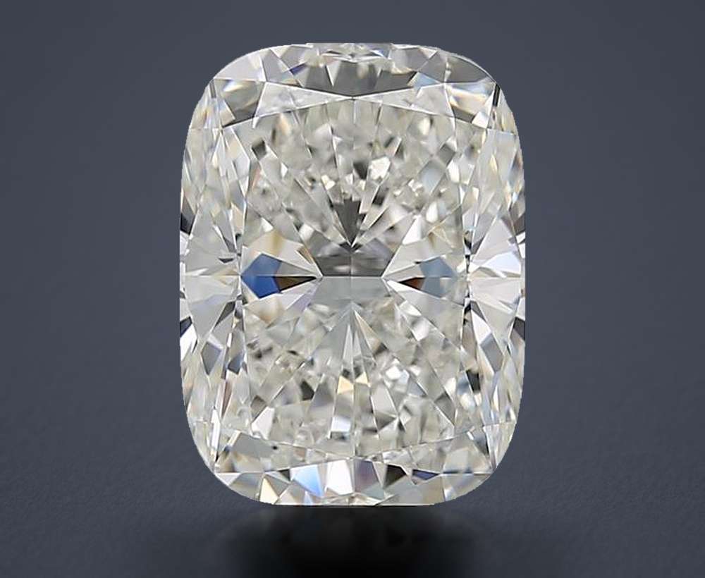 5.12ct H VVS2 Rare Carat Ideal Cut Cushion Diamond