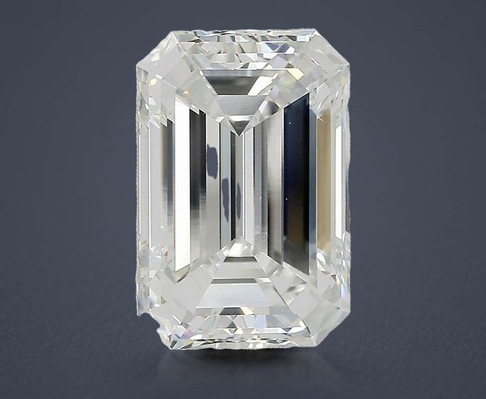 5.59ct F VVS2 Very Good Cut Emerald Lab Grown Diamond