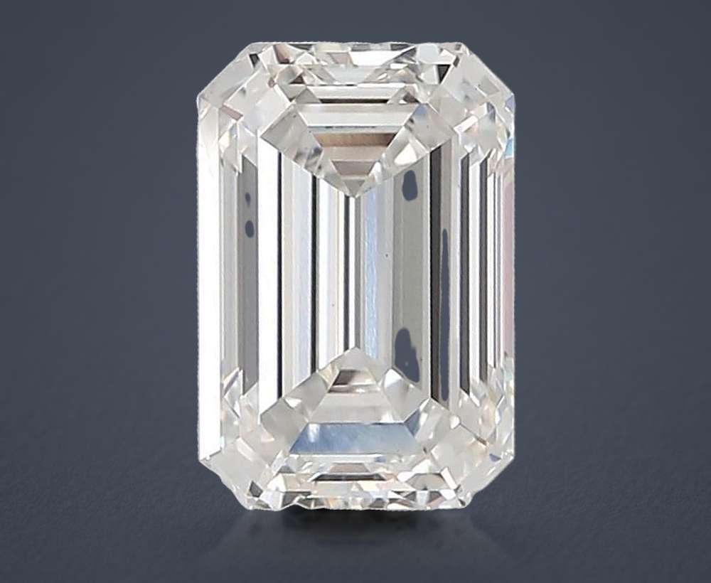 4.07ct F VS1 Rare Carat Ideal Cut Emerald Lab Grown Diamond