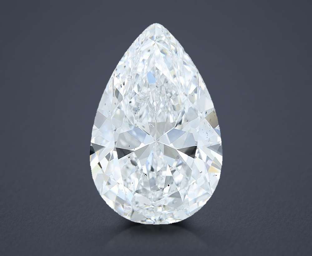 5.58ct E SI1 Rare Carat Ideal Cut Pear Diamond