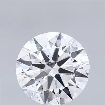5.01ct F SI2 Rare Carat Ideal Cut Round Diamond