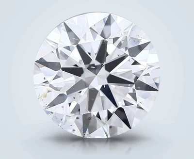 5.01ct F SI2 Rare Carat Ideal Cut Round Diamond