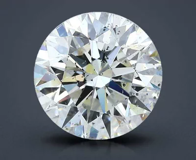 4.53ct J SI2 Rare Carat Ideal Cut Round Diamond