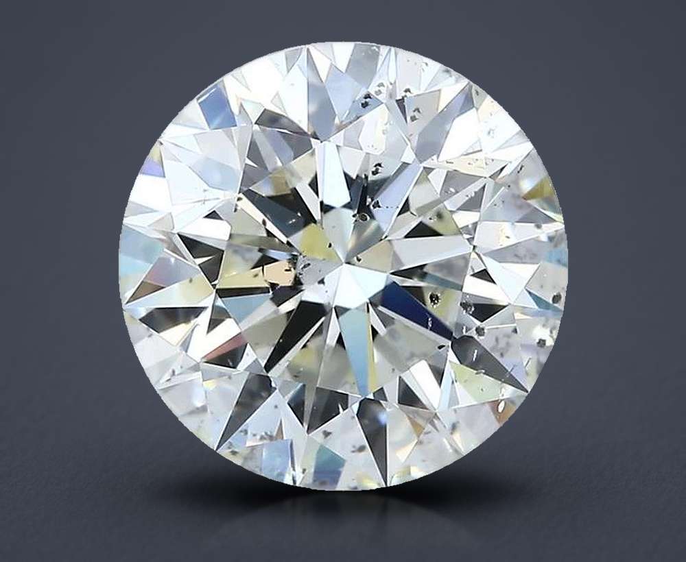 4.53ct J SI2 Rare Carat Ideal Cut Round Diamond
