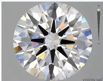 4.01ct D SI1 Rare Carat Ideal Cut Round Diamond