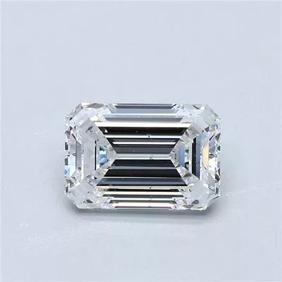 1.51ct D SI1 Rare Carat Ideal Cut Emerald Diamond