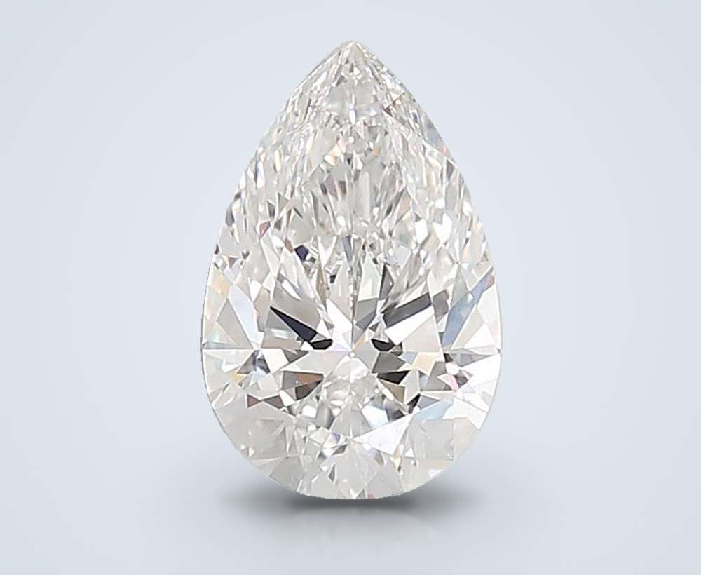 4.06ct E VVS2 Rare Carat Ideal Cut Pear Lab Grown Diamond