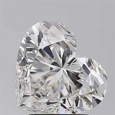 3.16ct F SI1 Rare Carat Ideal Cut Heart Diamond