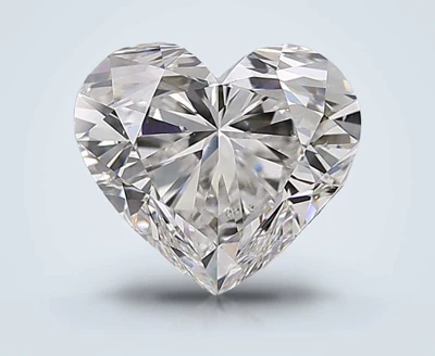3.16ct F SI1 Rare Carat Ideal Cut Heart Diamond