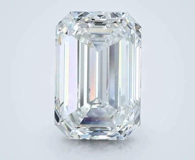 4.01ct F SI1 Rare Carat Ideal Cut Emerald Diamond