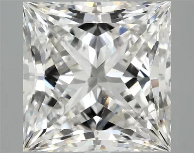 6.04ct F VS2 Rare Carat Ideal Cut Princess Lab Grown Diamond