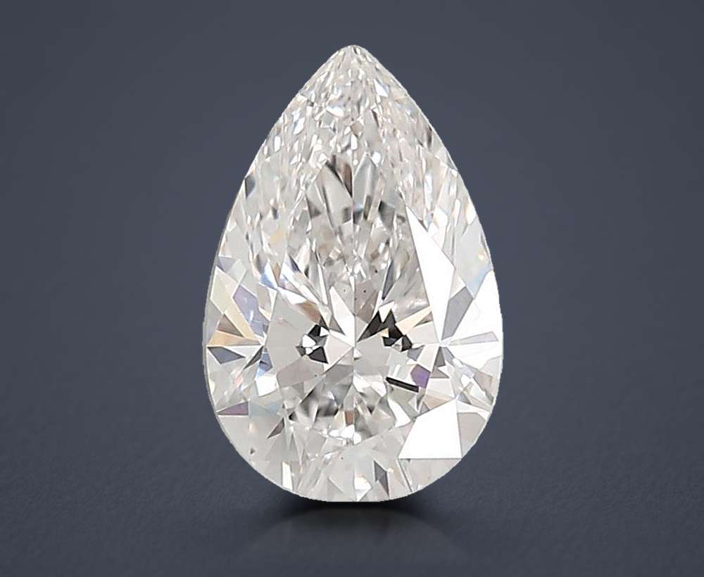 2.08ct F VS1 Rare Carat Ideal Cut Pear Lab Grown Diamond