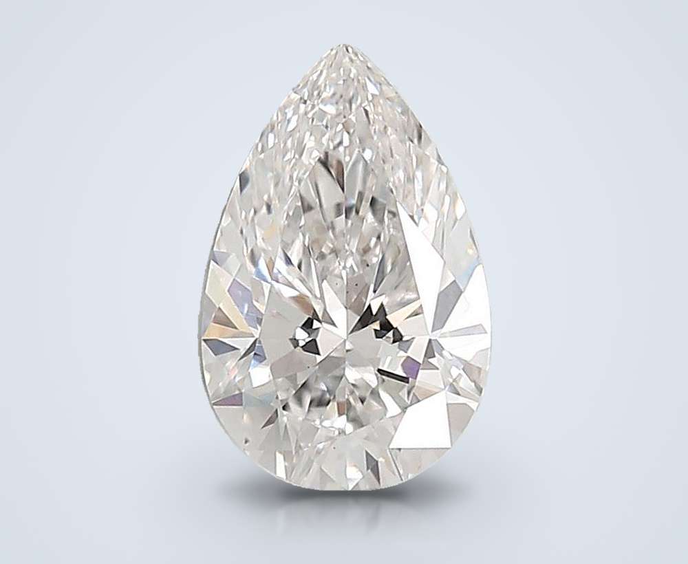 2.08ct F VS1 Rare Carat Ideal Cut Pear Lab Grown Diamond