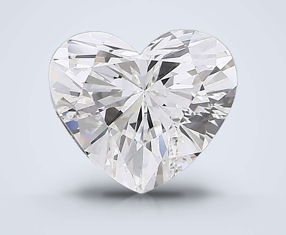 6.40ct F VVS2 Rare Carat Ideal Cut Heart Lab Grown Diamond