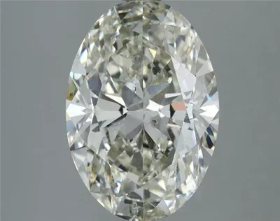 3.02ct J SI2 Rare Carat Ideal Cut Oval Diamond