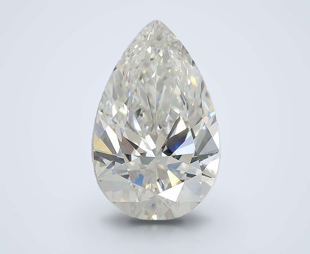 3.08ct F VS1 Rare Carat Ideal Cut Pear Lab Grown Diamond