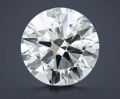 3.38ct I SI1 Rare Carat Ideal Cut Round Diamond