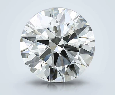 3.38ct I SI1 Rare Carat Ideal Cut Round Diamond