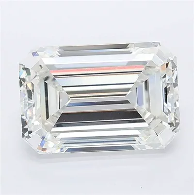 4.26ct F VS1 Rare Carat Ideal Cut Emerald Lab Grown Diamond