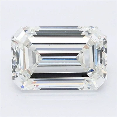 3.57ct F VS2 Rare Carat Ideal Cut Emerald Lab Grown Diamond