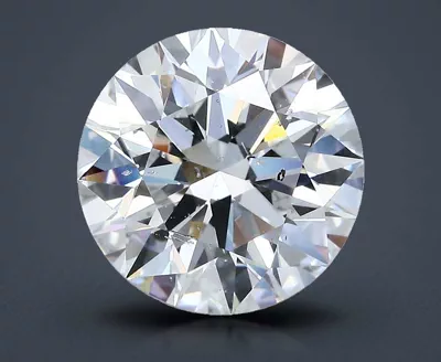 5.06ct D SI2 Rare Carat Ideal Cut Round Diamond