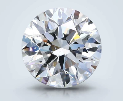 5.06ct D SI2 Rare Carat Ideal Cut Round Diamond