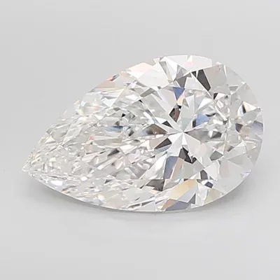 7.01ct F VVS2 Rare Carat Ideal Cut Pear Lab Grown Diamond