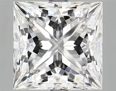 5.19ct E VS2 Rare Carat Ideal Cut Princess Lab Grown Diamond