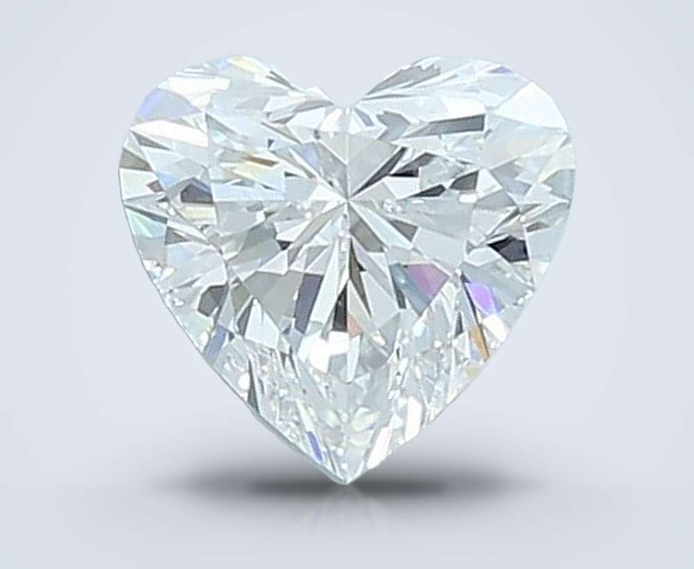 1.31ct D VVS2 Rare Carat Ideal Cut Heart Lab Grown Diamond