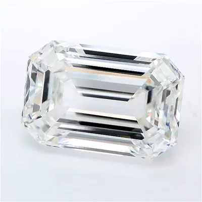 16.84ct F VVS2 Rare Carat Ideal Cut Emerald Lab Grown Diamond