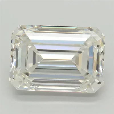 5.25ct F VVS2 Rare Carat Ideal Cut Emerald Lab Grown Diamond