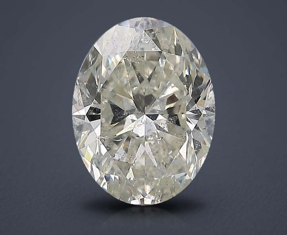 3.01ct I SI2 Rare Carat Ideal Cut Oval Diamond