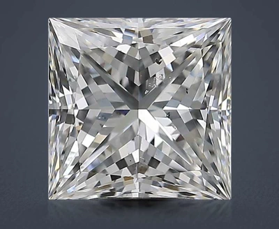 4.01ct G SI2 Rare Carat Ideal Cut Princess Diamond
