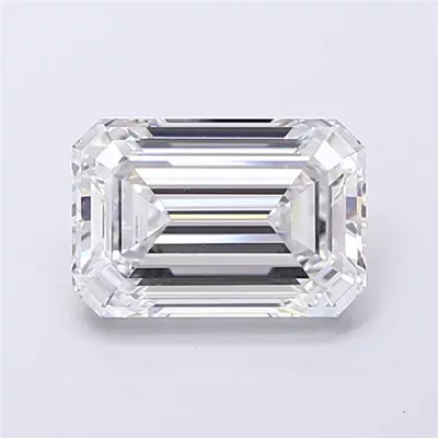 4.09ct E VVS2 Rare Carat Ideal Cut Emerald Lab Grown Diamond