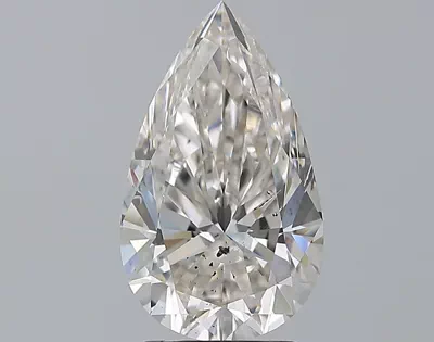 3.02ct J SI2 Rare Carat Ideal Cut Pear Diamond