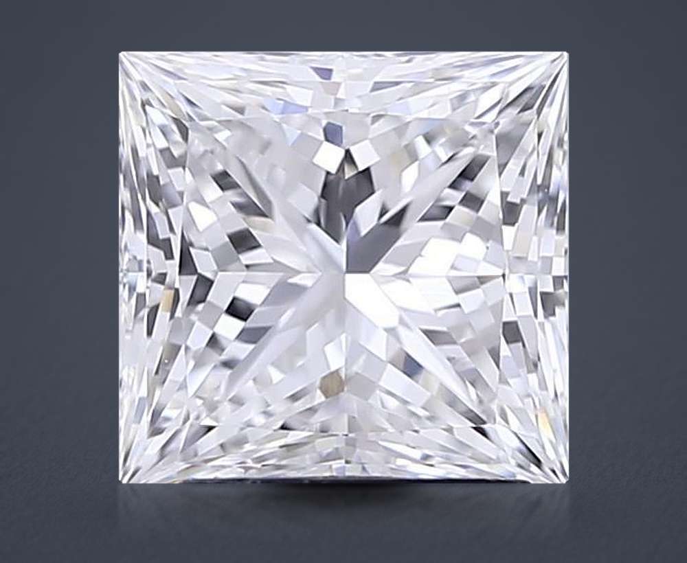5.08ct F VS2 Very Good Cut Princess Lab Grown Diamond