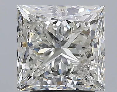 3.00ct H SI2 Rare Carat Ideal Cut Princess Diamond