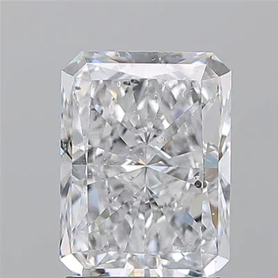2.21ct D SI2 Rare Carat Ideal Cut Radiant Diamond