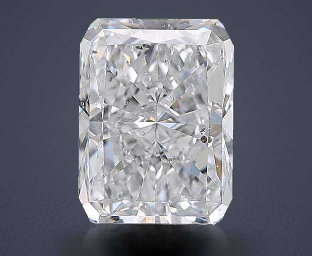 2.21ct D SI2 Rare Carat Ideal Cut Radiant Diamond