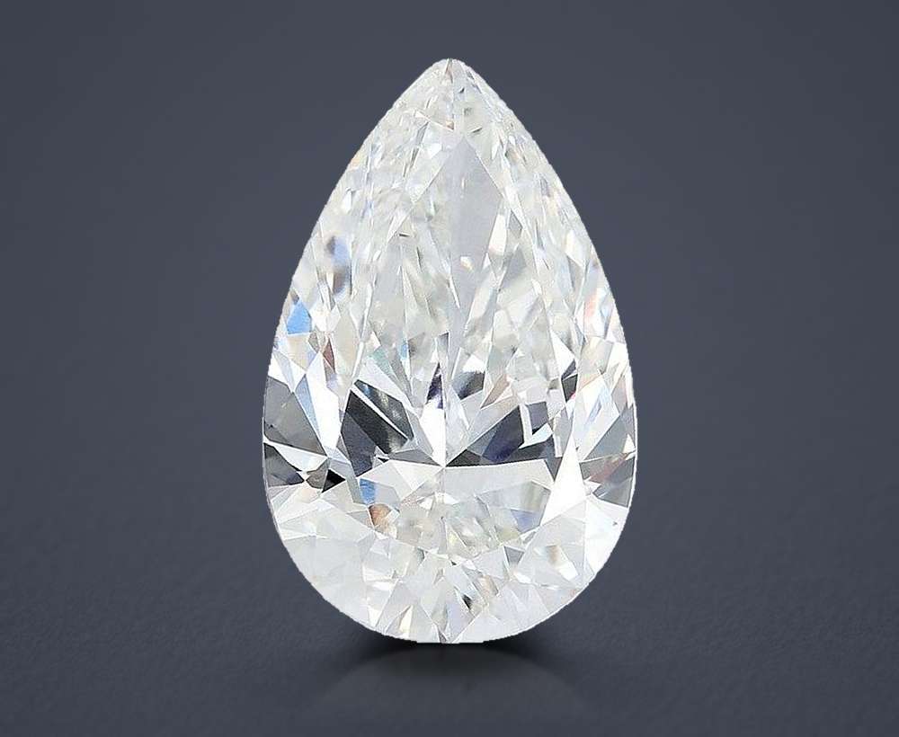 10.54ct F VVS2 Rare Carat Ideal Cut Pear Lab Grown Diamond