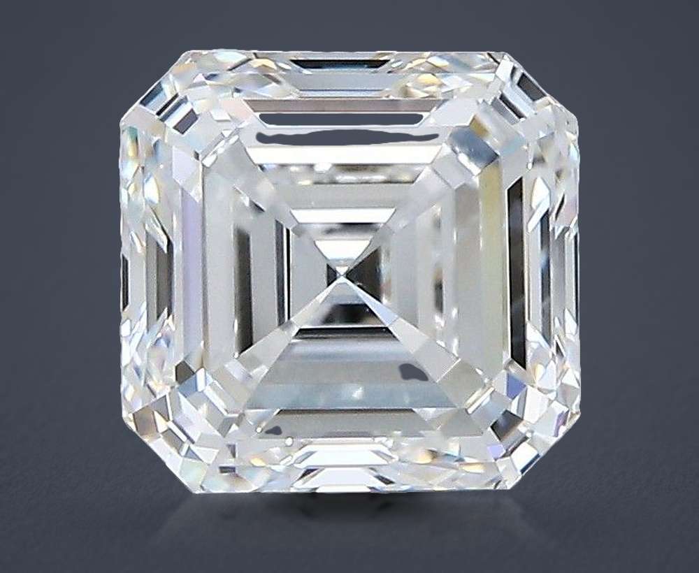 2.78ct E SI1 Rare Carat Ideal Cut Asscher Diamond