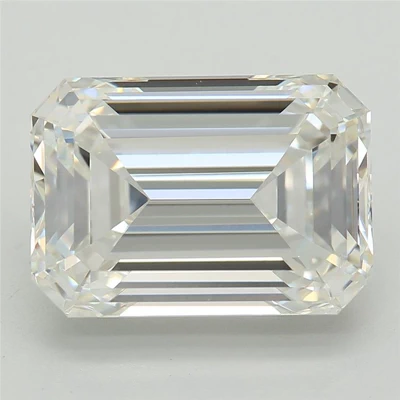 4.06ct F VVS2 Rare Carat Ideal Cut Emerald Lab Grown Diamond