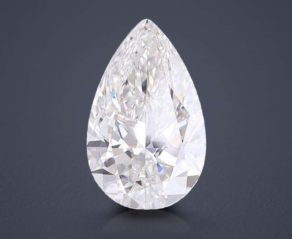 6.28ct F VVS2 Rare Carat Ideal Cut Pear Lab Grown Diamond