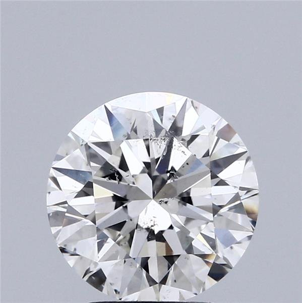 3.03ct I SI2 Rare Carat Ideal Cut Round Diamond