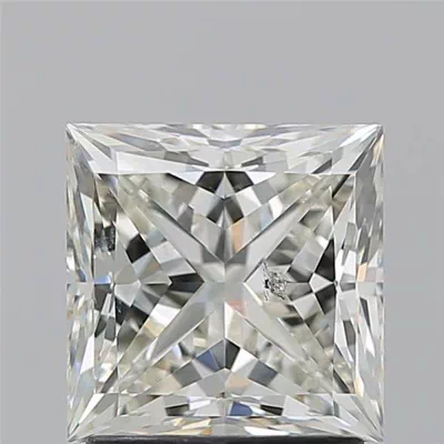 2.01ct K SI2 Rare Carat Ideal Cut Princess Diamond