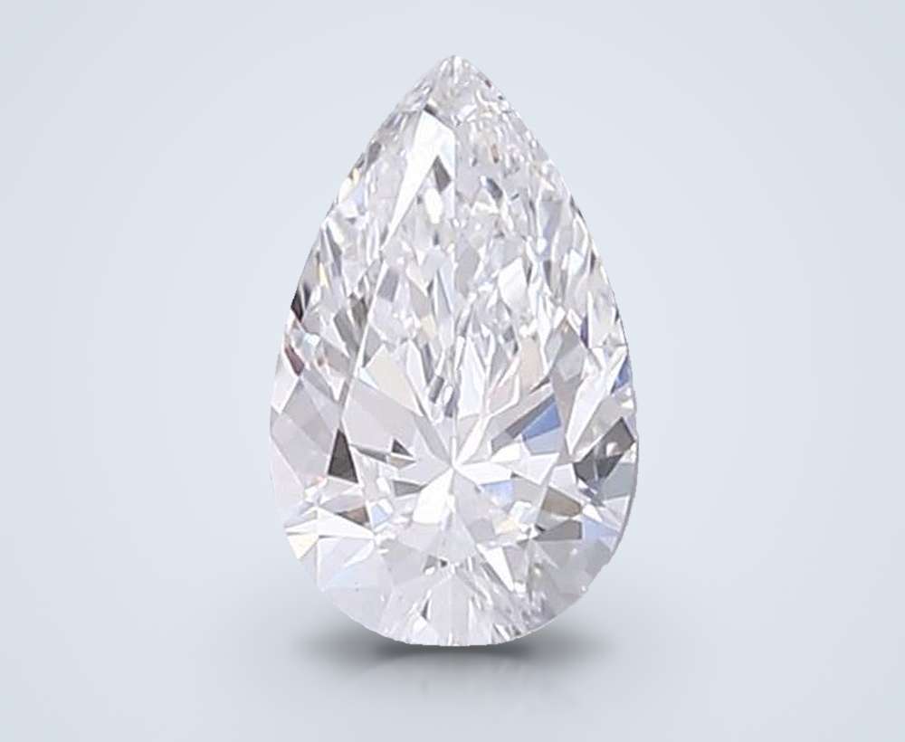 1.60ct F VS1 Rare Carat Ideal Cut Pear Lab Grown Diamond